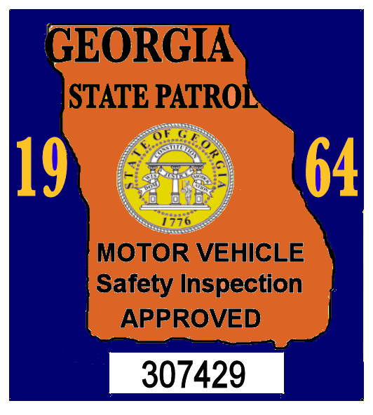 1964 Georgia Inspection Sticker